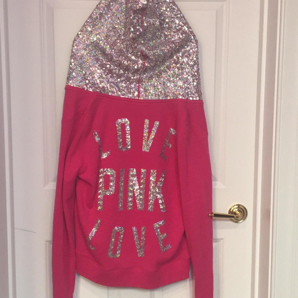 PINK sparkly hoodie